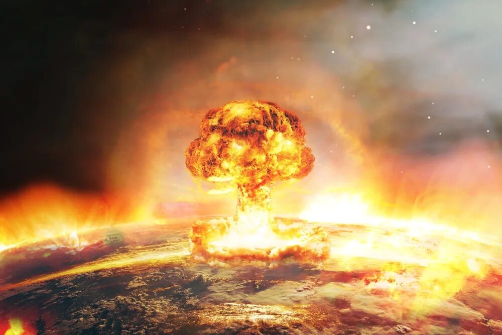 Ядерный удар. Ядерный взрыв вид из космоса. Тактический ядерный удар. 3 мирова