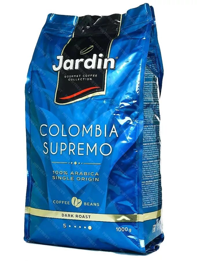 Кофе jardin 1 кг. Jardin Columbia Supremo. Кофе в зернах Jardin Colombia Supremo. Кофе Колумбия Supremo - 1кг. Кофе в зернах Жардин Колумбия Супремо 1 кг.