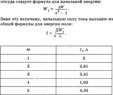 Сила тока в катушке индуктивностью 0.25