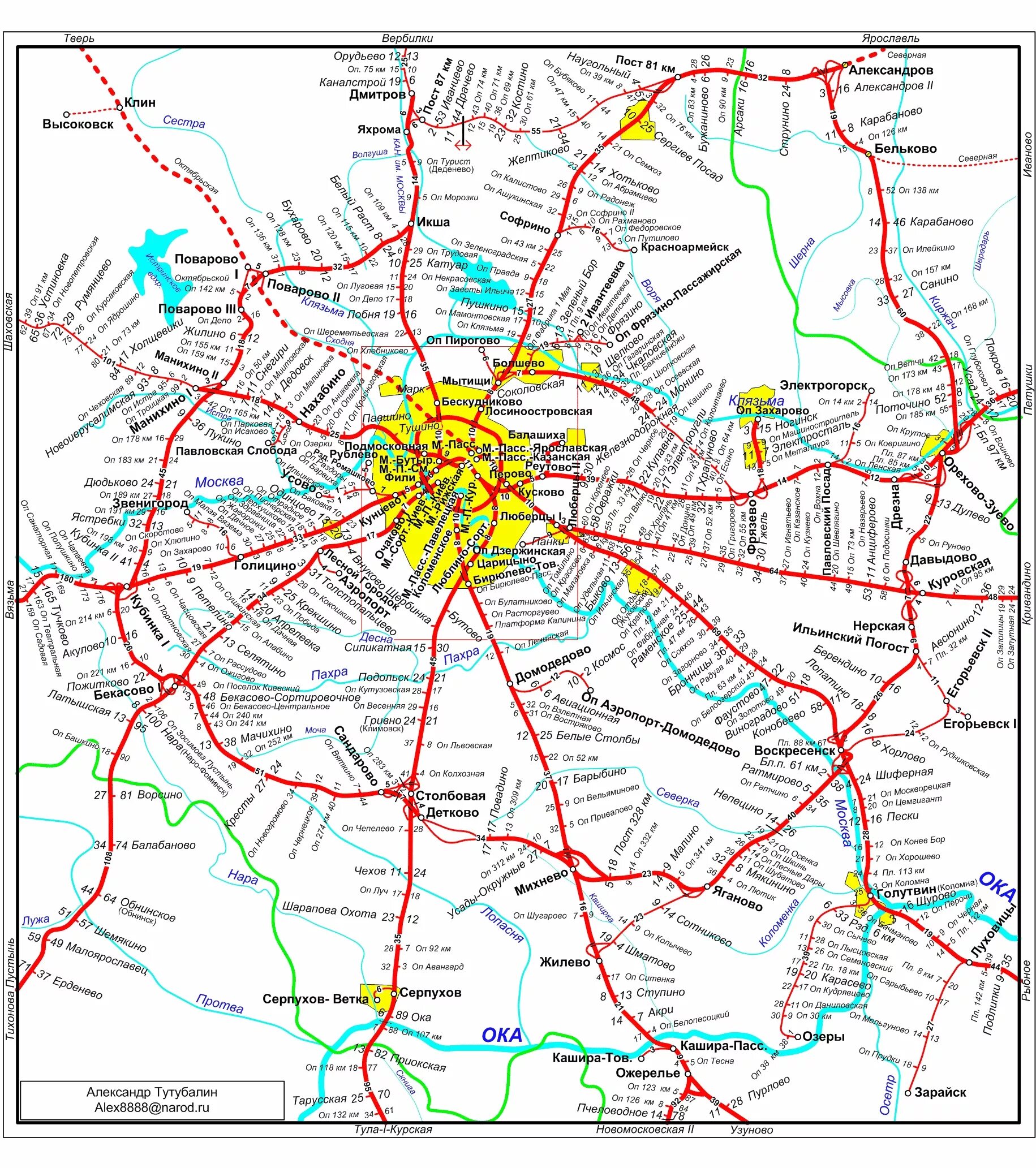 Московское направление карта