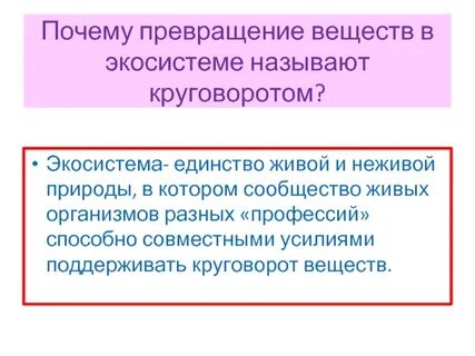 Что называют круговоротом