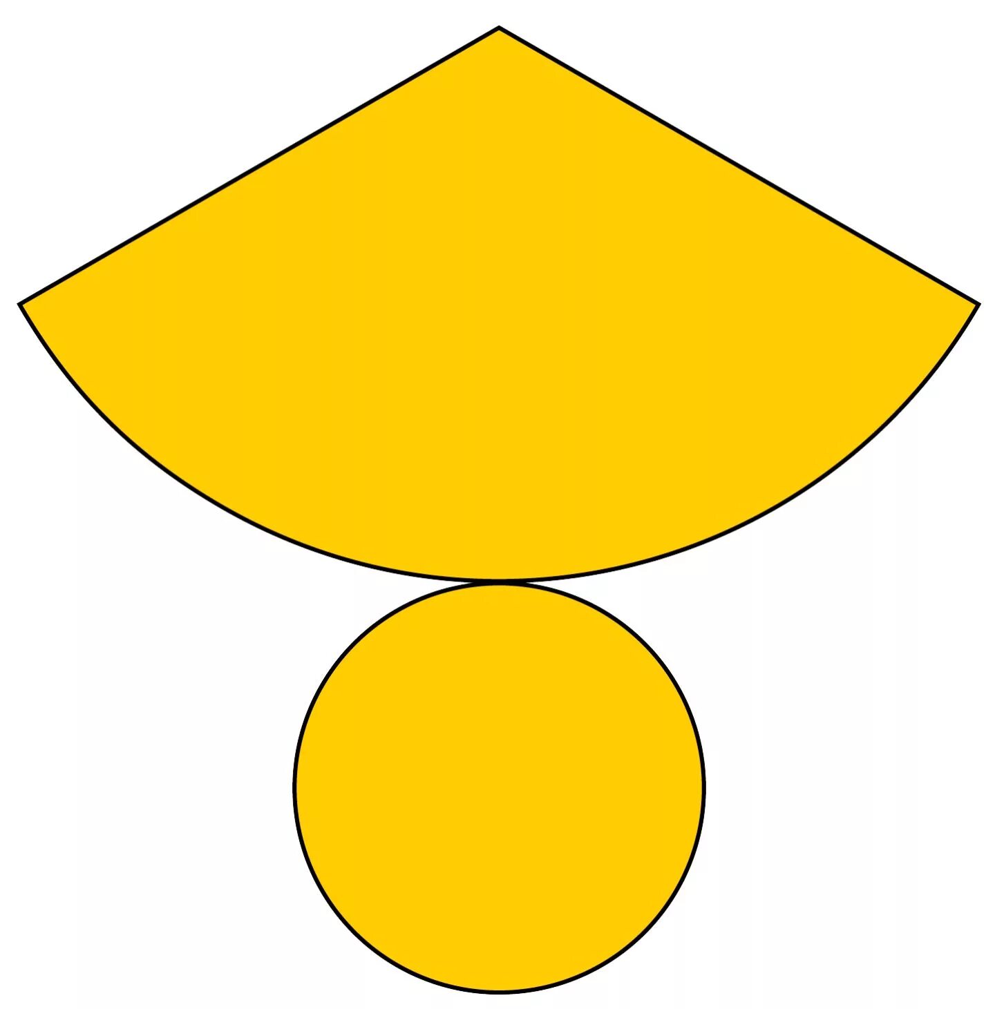 развёртка кунуса для склеивания. конус для склеивания.