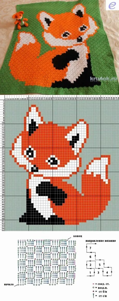 Техника с2с крючком для начинающих. Плед в технике с2с схемы крючком для начинающих. Жаккард Лисичка спицами для детей схемы. Схема лисы. Схема для жаккарда для пледа.
