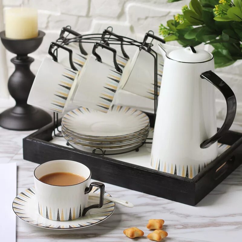 Кофейно чайный набор. Cup Saucer чайный сервиз. Кофейный набор. Современный чайный набор. Чашка чайная Скандинавский стиль.