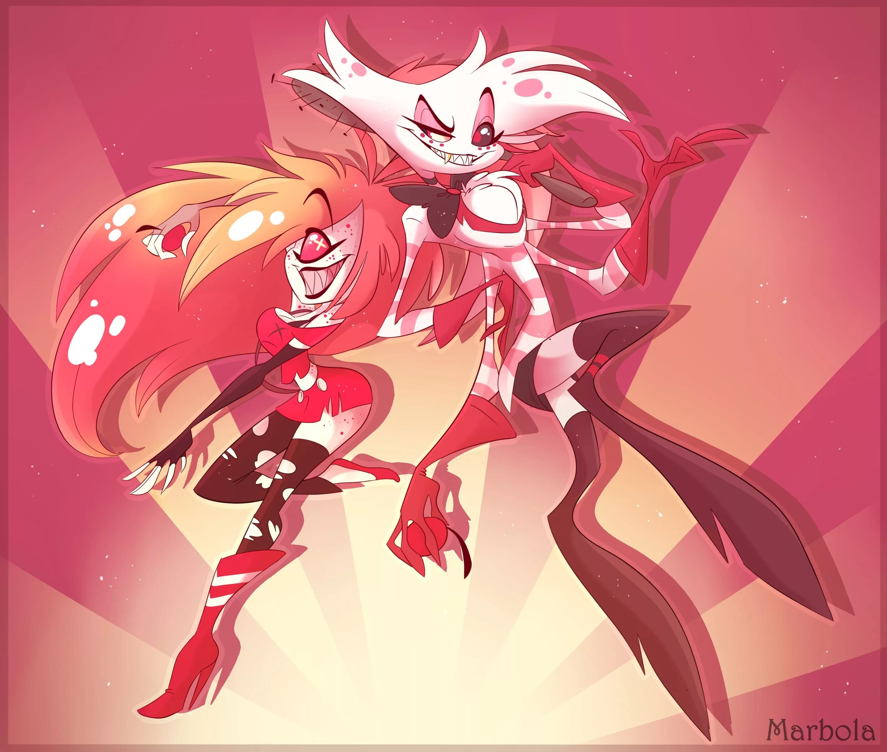 Hazbin r34. Отель хазбин черри бомб и энджел. hazbin hotel энджел и черри. hazbin hotel энджел addict. addict hazbin hotel черри и энджел.