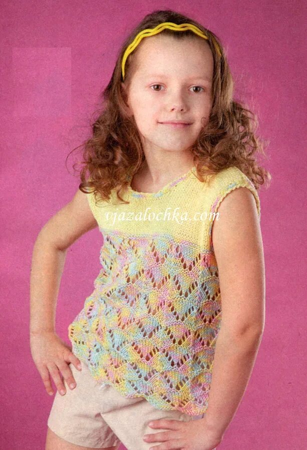 Топик для девочки спицами. Вязаный топик для девочки. Летний топ для девочки спицами. Топ для девочки спицами. Топ для девочки спицами.