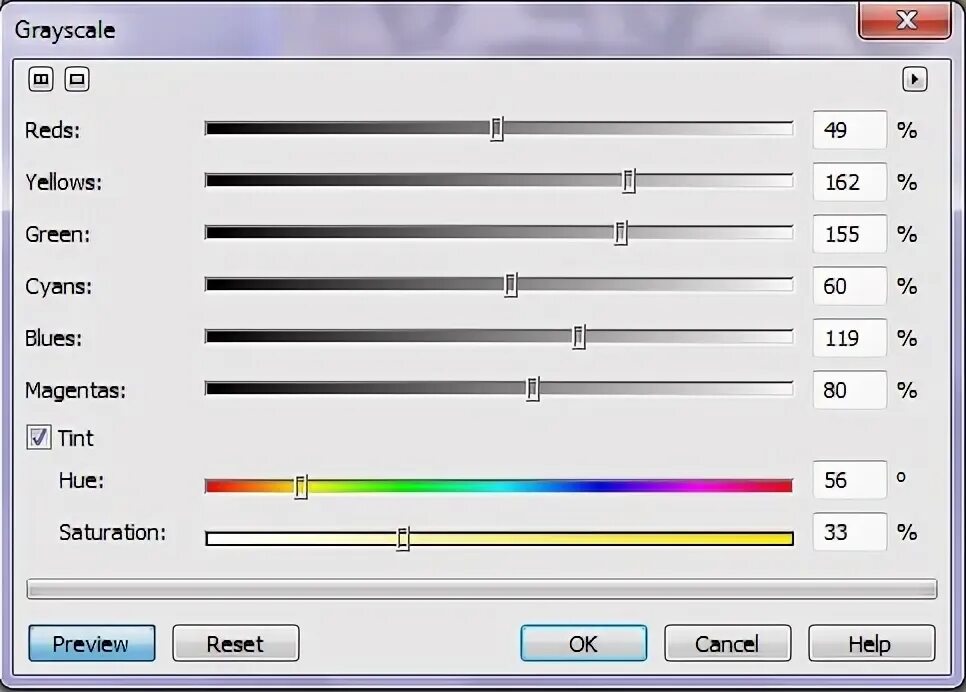 Filter grayscale. Filter grayscale