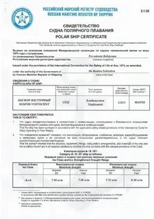 Международные свидетельства судов