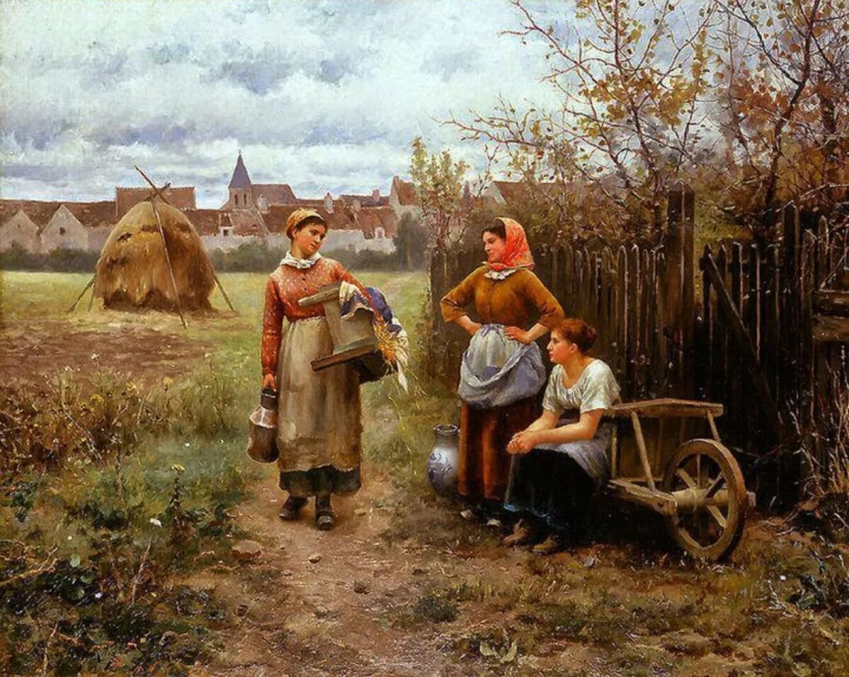 Художник Daniel Ridgway Knight (1839-1924). Картины Даниэля РИДЖУЭЙЯ Найта. Человек и природа в 19 веке