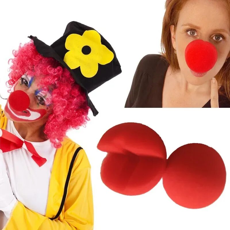 Нос клоуна. Красный нос клоуна. Реквизит клоуна. Принадлежности клоуна. Нос клоуна своими руками