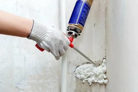 Монтажная пена внутри помещения