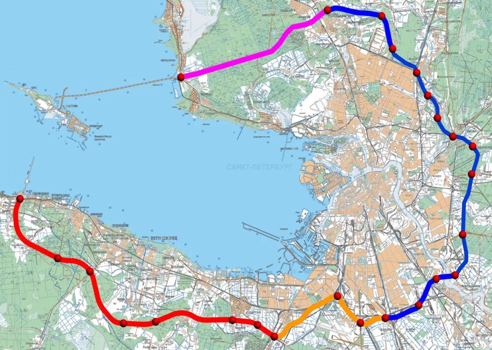 Проект кад 2 вокруг санкт петербурга. КАД-2 вокруг Петербурга. Кольцевая автодорога Санкт-Петербург карта. Проект второго кольца КАД СПБ. Вторая КАД вокруг СПБ схема.