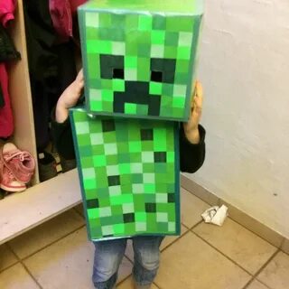 Creeper Costume Minecraft diy Creepers, Шаблоны, Дети, Карнавал.