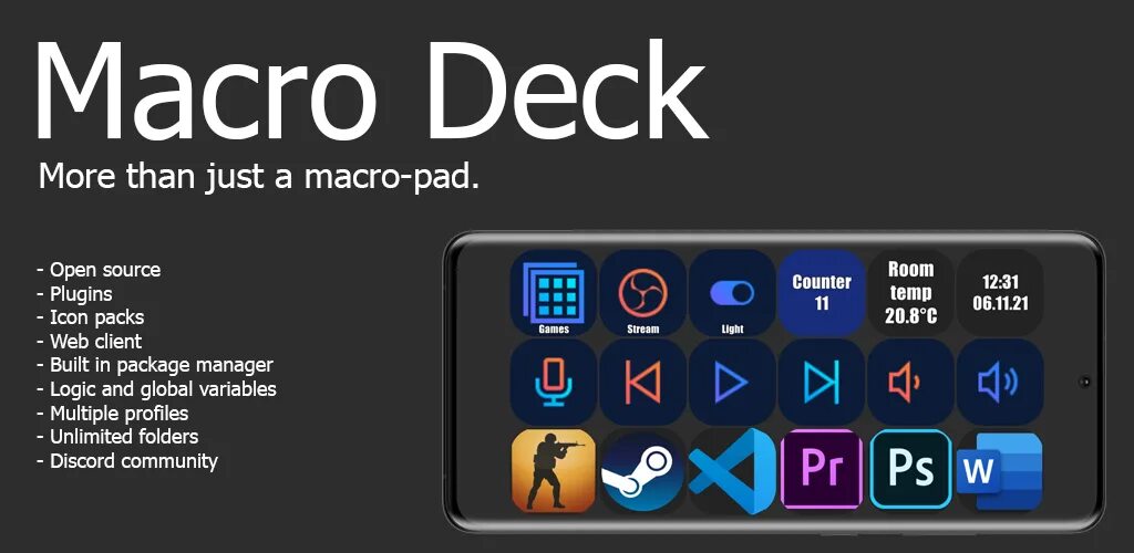 Macro deck. Extension store in macro deck.