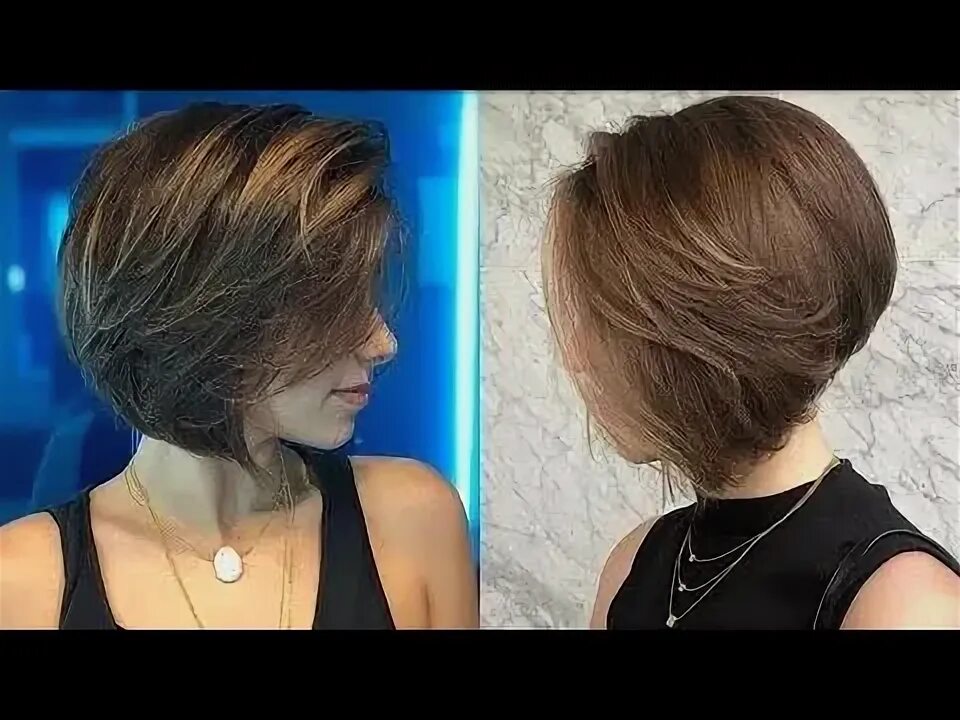 Стрижка боб-каре 2018 года вид сзади и спереди на фото.Боб каре 2018 на короткие