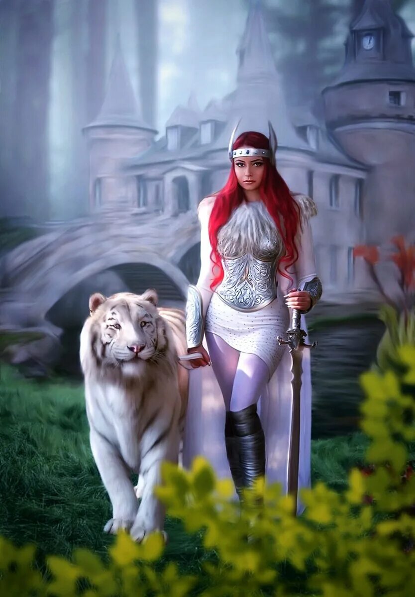 Даоин сидхе. Женщина тигрица. Королева мечей. Белые тигрицы женщины. Велотигр
