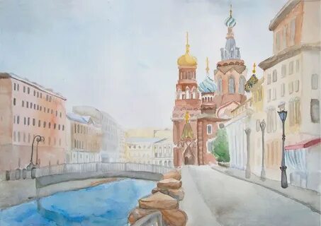 Город санкт петербург нарисованный