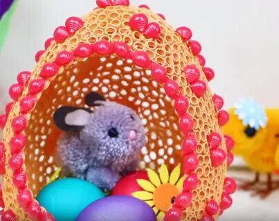 Яйцо из макарон на пасху своими руками