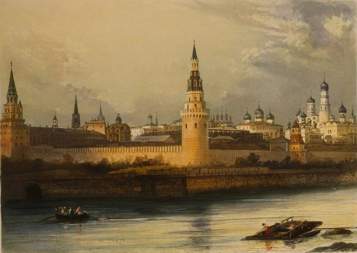 Каким был первый московский кремль. Кремль Белокаменный Московский 1800 г.