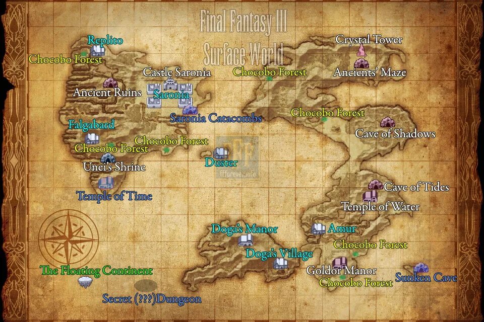 Карта финал фэнтези 3. Final Fantasy 3 Remake карта. Ff3 wordwall