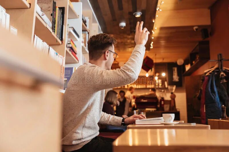 Sit in a cafe when you call