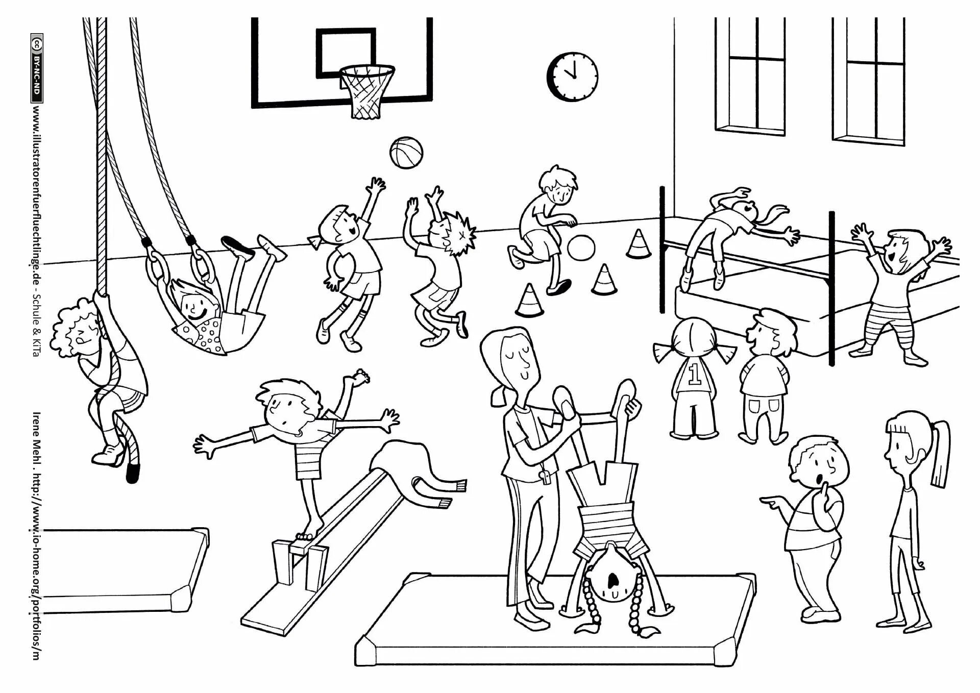 Черно белое игра правила. Физкультура рисунок. Раскраска физкультура для детей. Рисунок на тему физкультура. Раскраска школьный спортзал.