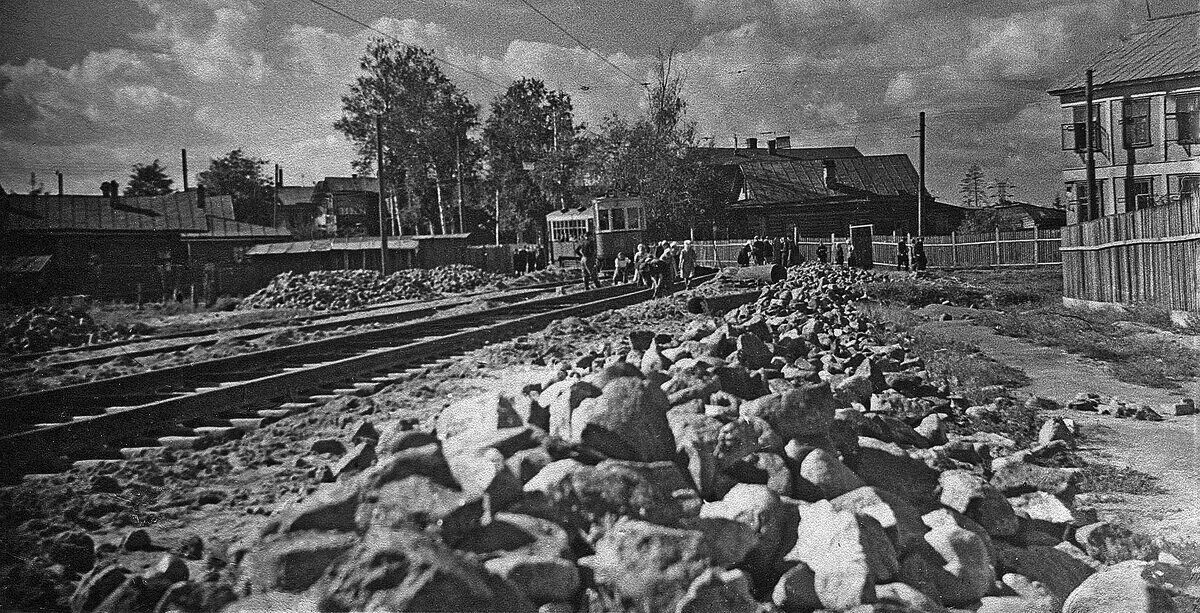 Москва 1951 года. Трамвайное кольцо Богородское. Район Богородское в годы войны. Богородск в 50 е годы. Трамвайный круг Богородское.