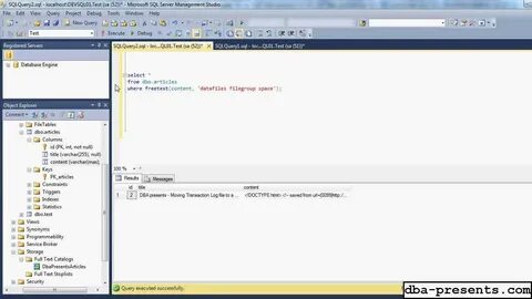 Sql text