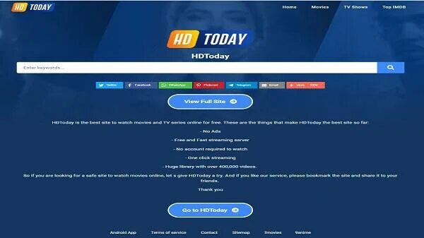 Hdtoday tv