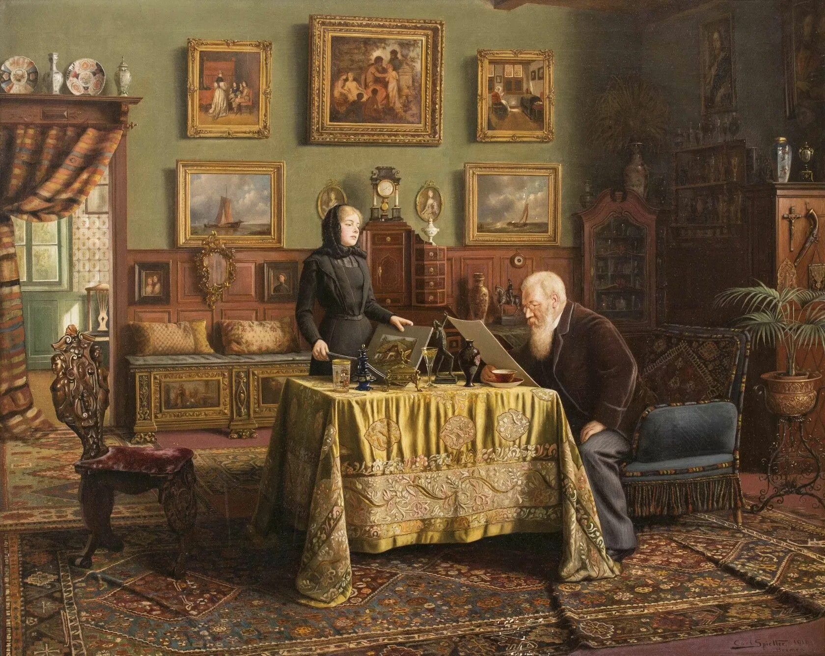 Carl Johann Spielter художник. Викторианство 19 век живопись. Обстановка эпохи
