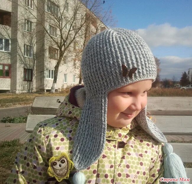 Вязаная шапка ушанка на ребенка. Шапка ушанка вязаная детская. Вязаная шапка ушанка для девочки. Шапка ушанка вязаная детская. Детская шапка ушанка спицами.