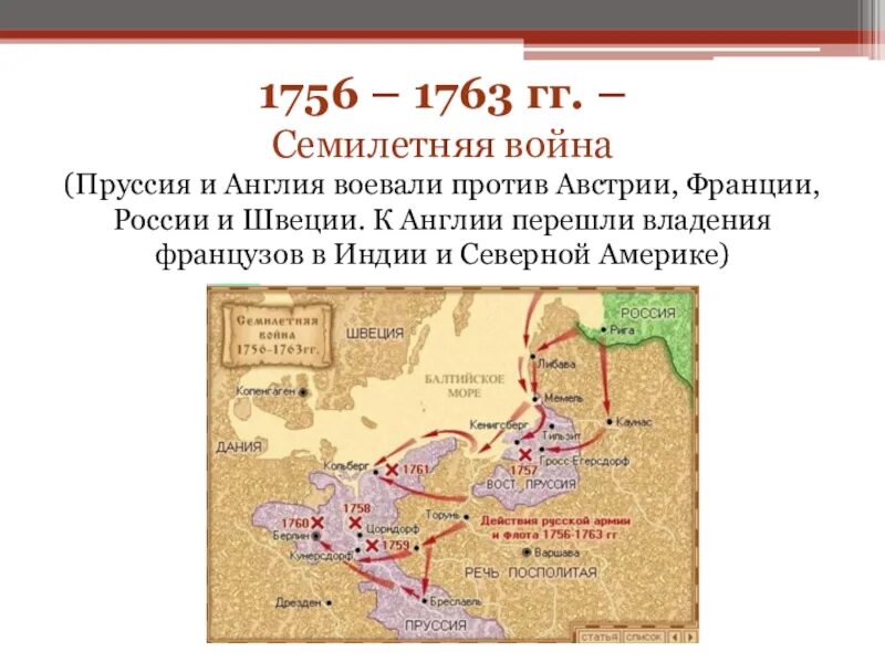 Карта семилетней войны 1756-1763. Причины семилетней войны 1756-1763. 1756 По 1762 России в семилетней войне итоги. Россия в семилетней войне 1756—1762 г итоги. Государство противник россии в семилетней войне