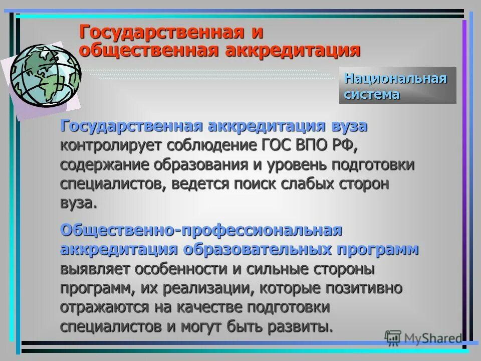 Государственную аккредитацию программам бакалавриата