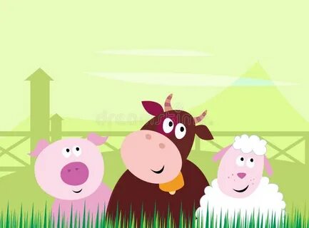 There is pigs cows and sheep