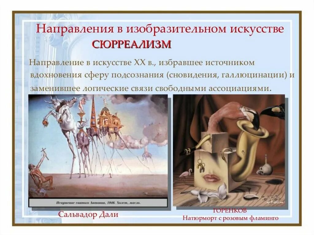 Направления современного искусства. Направления в изобразительном искусстве. Сюрреализм направление в искусстве. Презентация сюрреализм в искусстве. Современные направления в литературе