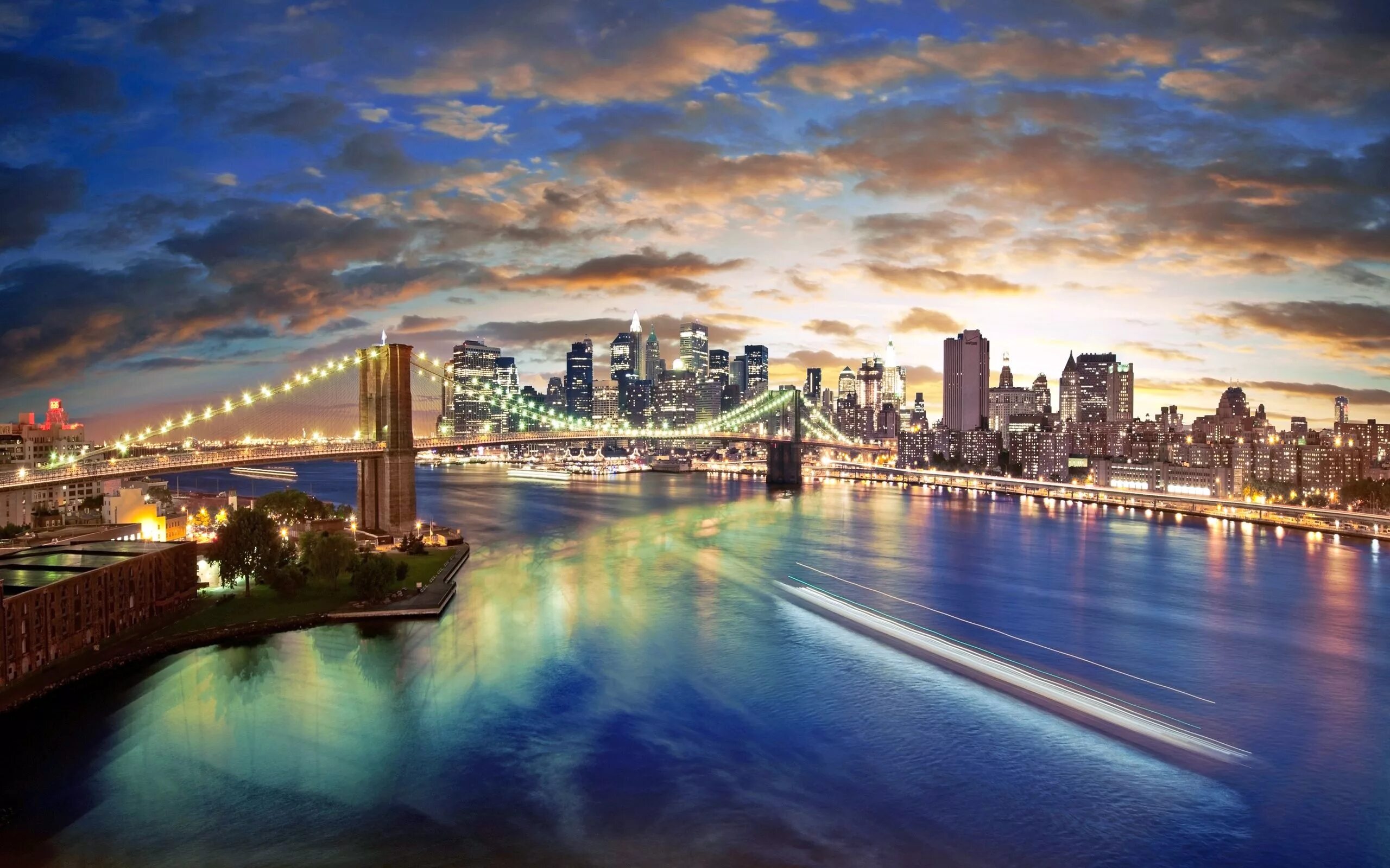2560 1 2. Бруклинский мост Нью-Йорк. Бруклинский мост панорама. Бруклинский мост Нью-Йорк панорама. Мост, Нью-Йорк, река, Манхеттен.