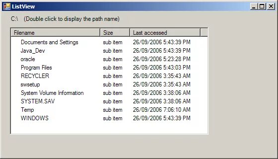 Display file c