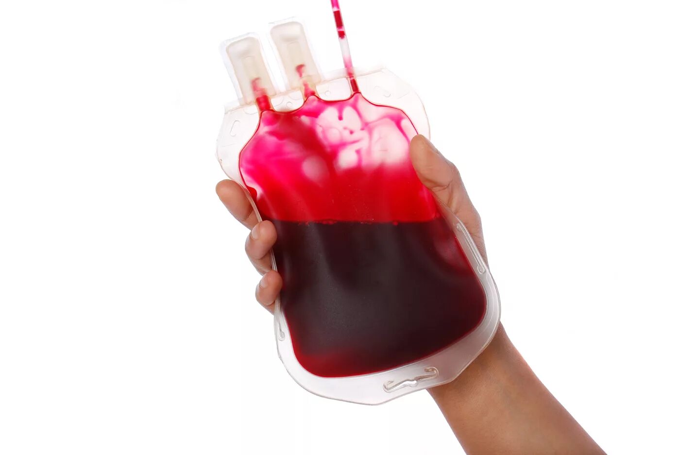 Пакет с кровью для переливания. Донор вода