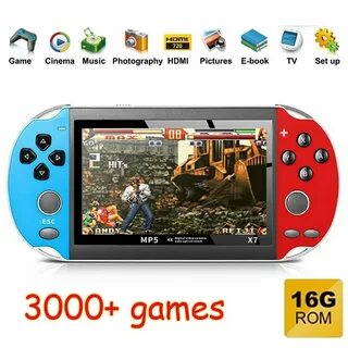 3000+ games 16G ROM X7 PSP console hand game machine console 4.3" 300 ...
