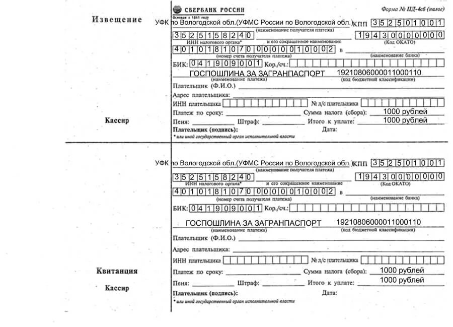 Мвд оплатить госпошлину