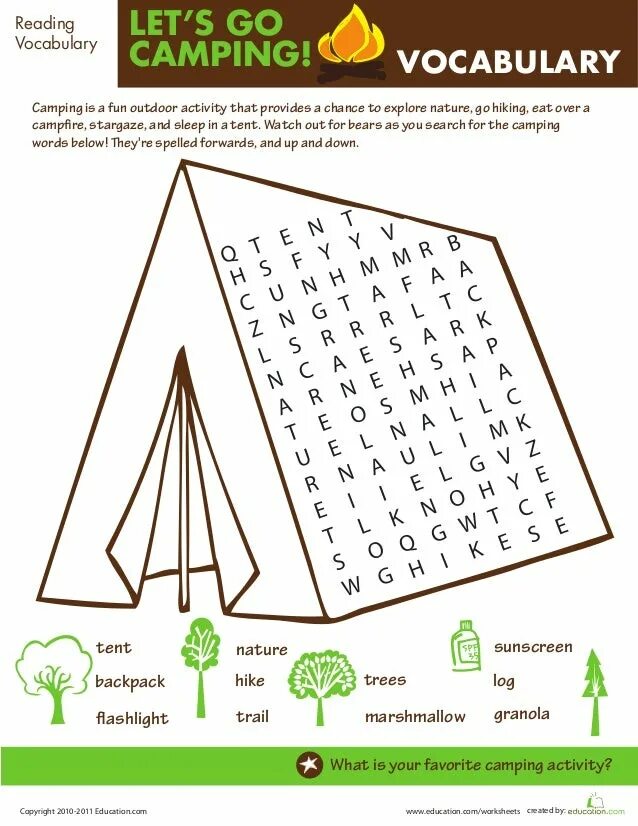 Camping questions. Camp задания для детей. Camping Vocabulary Worksheet. Camping карточки. Camping Wordsearch.