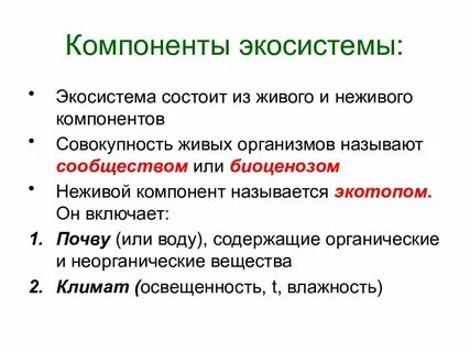 Компонентами называются