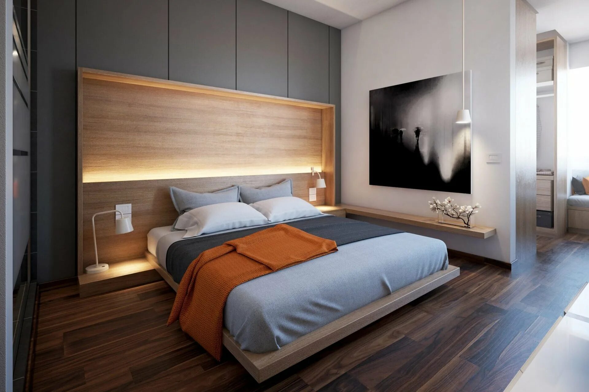 Modern bedroom. Спальня в минималистическом стиле 14 кв.м. Спальня 13 кв Минимализм. Спальня 14 кв. Спальня в современном стиле.