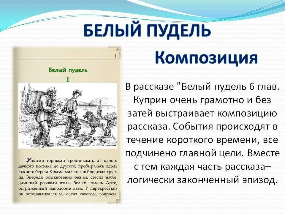 Рассказ куприн белый пудель кратко. Куприн белый пудель читательский дневник. Куприн белый пудель Главная мысль. Сюжет рассказа белый пудель. Белый пудель Куприн краткое содержание.