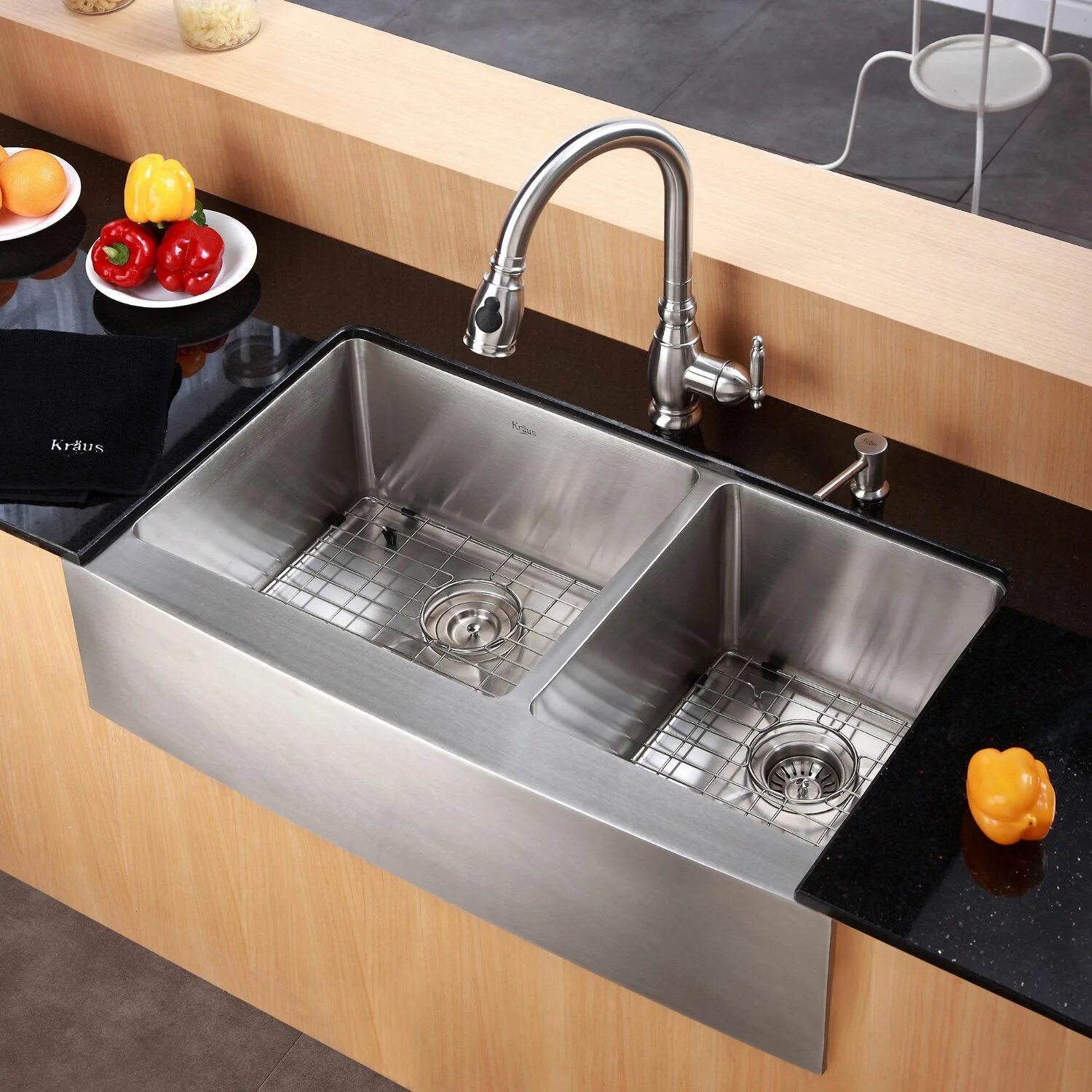 Раковина Kitchen Sink кухонная. Мойка кухонная из нержавейки 40х80. Интегрированная кухонная мойка Kraus KHF-203-33 83.5Х52.7см нержавеющая сталь. Мойка кухонная Kraus KHF-200-30. Мойка с фартуком