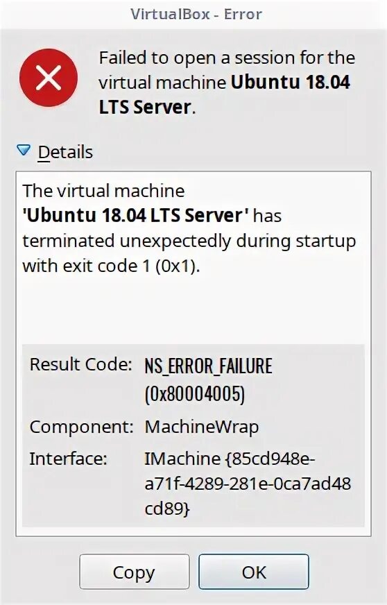 Virtualbox код ошибки e fail. VIRTUALBOX Error. Ошибка в виртуальной машине 0x80004005. 0x80004005 IIKOFRONT ошибка. При извлечении папки 0x80004005 ошибка.