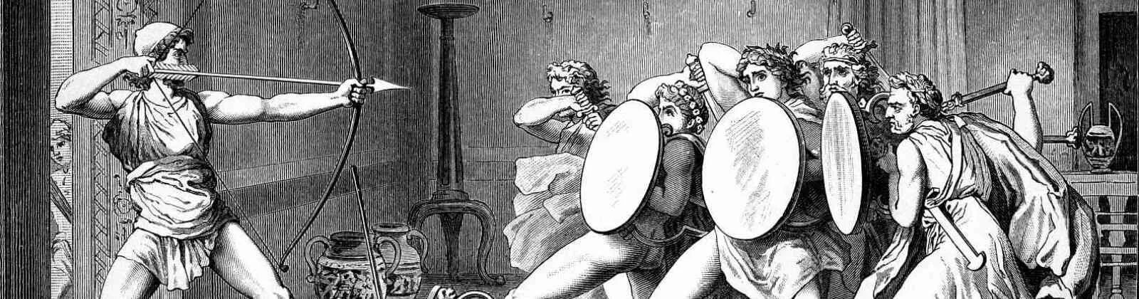 Расправа Одиссея с женихами Пенелопы. Одиссей и женихи Пенелопы. Одиссей и Пенелопа» (метрополитен-музей, Нью-Йорк). Одиссей женихи