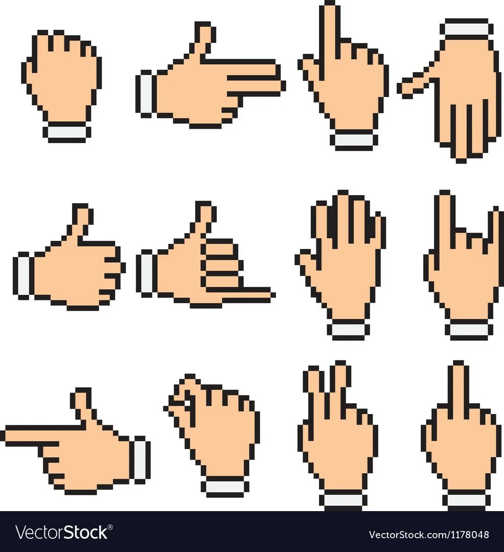 Hands up pixel
