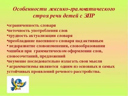Обусловленная недоразвитием грамматического строя речи