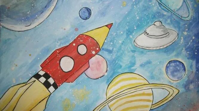 Окружающий мир 4 класс тема космос. Рисунок на тему космос. Рисунок на тему космонавтики. Рисунок на космическую тему. Рисование на тему космос.